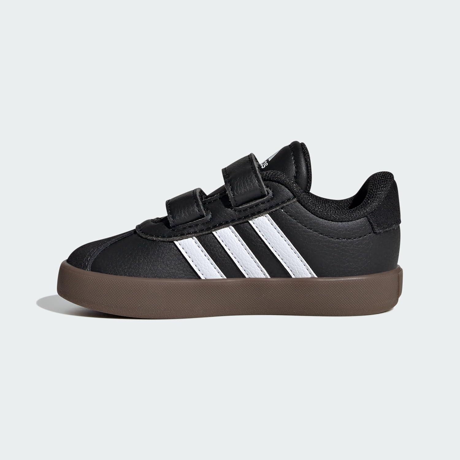 imageadidas Kids Vl Court 30 ShoesBlackWhiteBlack