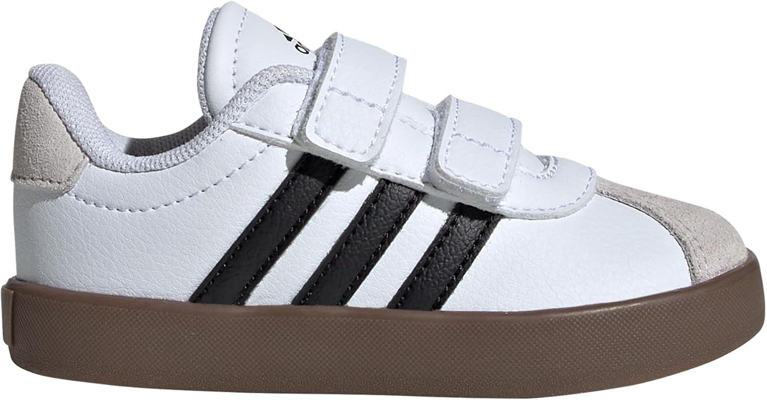 imageadidas Kids Vl Court 30 ShoesWhiteBlackGrey
