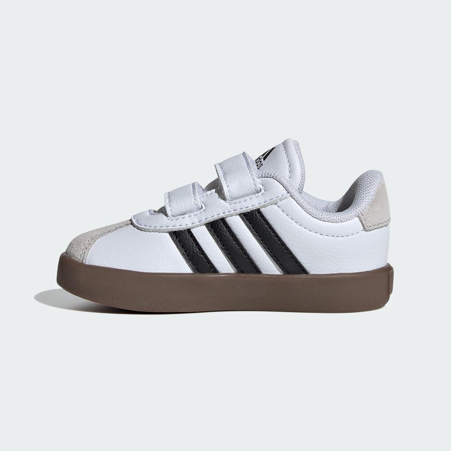 imageadidas Kids Vl Court 30 ShoesWhiteBlackGrey
