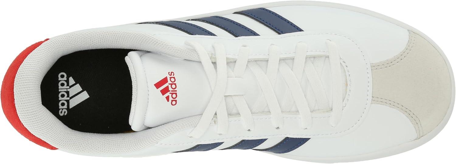 imageadidas Kids Vl Court 30 ShoesWhiteDark BlueBetter Scarlet