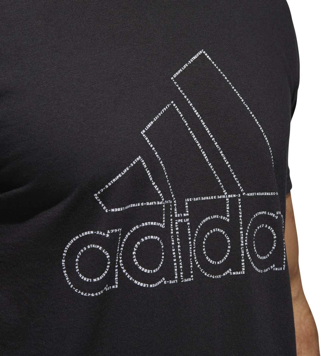 imageadidas Mens Basic Badge Of Sport TeeBlack Tiny Type Logo