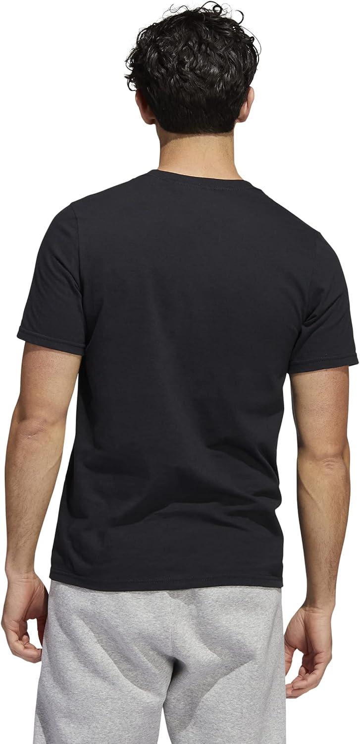 imageadidas Mens Basic Badge Of Sport TeeBlackSemi Mint RushAlmost Lime