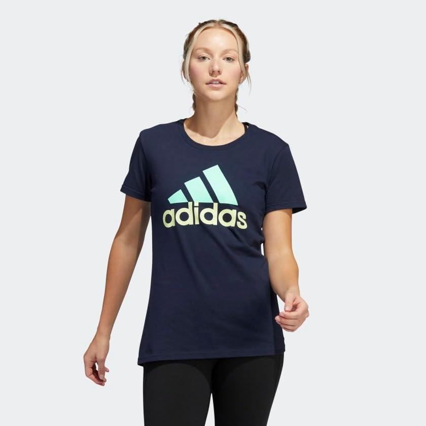 imageadidas Mens Basic Badge Of Sport TeeLegend InkPulse MintAlmost Lime