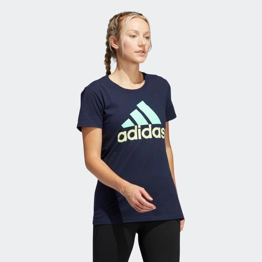 imageadidas Mens Basic Badge Of Sport TeeLegend InkPulse MintAlmost Lime