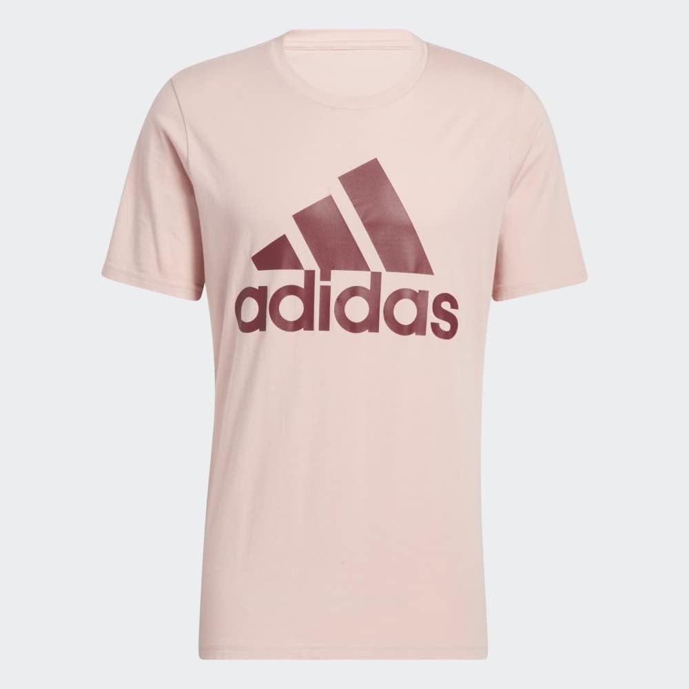 imageadidas Mens Basic Badge Of Sport TeeWonder MauveShadow Red