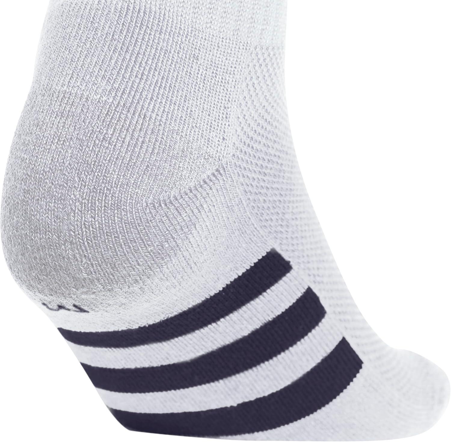 imageadidas Unisex Kids Quarter Ankle Socks for Boys and Girls Youth 6Pack Athletic Cushioned and ComfortableCool Light HeatherCollegiate NavySemi Lucid Blue