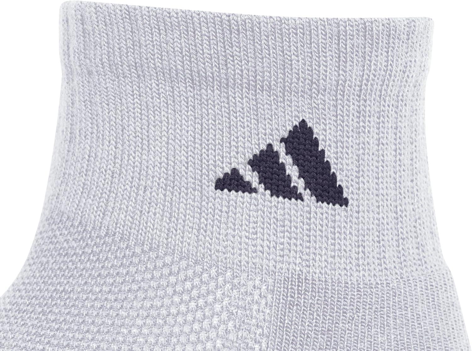 imageadidas Unisex Kids Quarter Ankle Socks for Boys and Girls Youth 6Pack Athletic Cushioned and ComfortableCool Light HeatherCollegiate NavySemi Lucid Blue