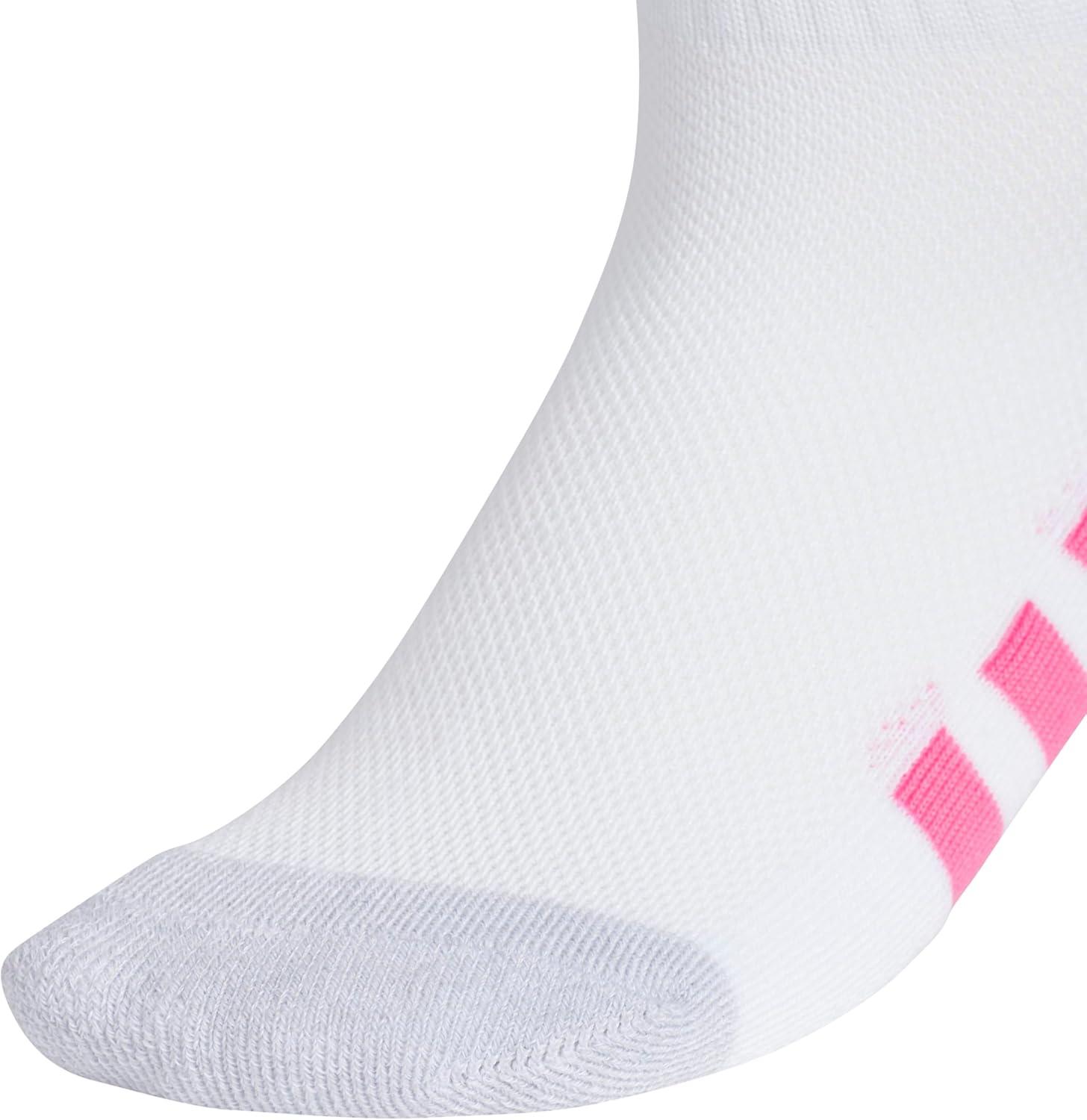 imageadidas Unisex Kids Quarter Ankle Socks for Boys and Girls Youth 6Pack Athletic Cushioned and ComfortableWhiteClear Onix GreyPulse Magenta PinkGirls