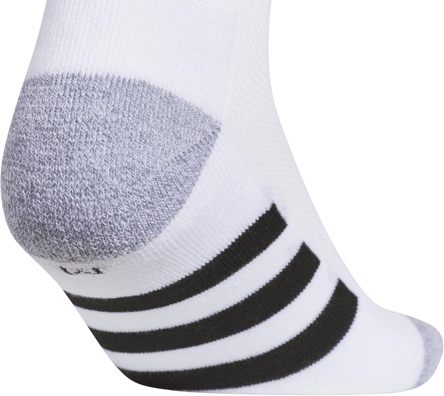 imageadidas Unisex Kids Quarter Ankle Socks for Boys and Girls Youth 6Pack Athletic Cushioned and ComfortableWhiteGreyBlack