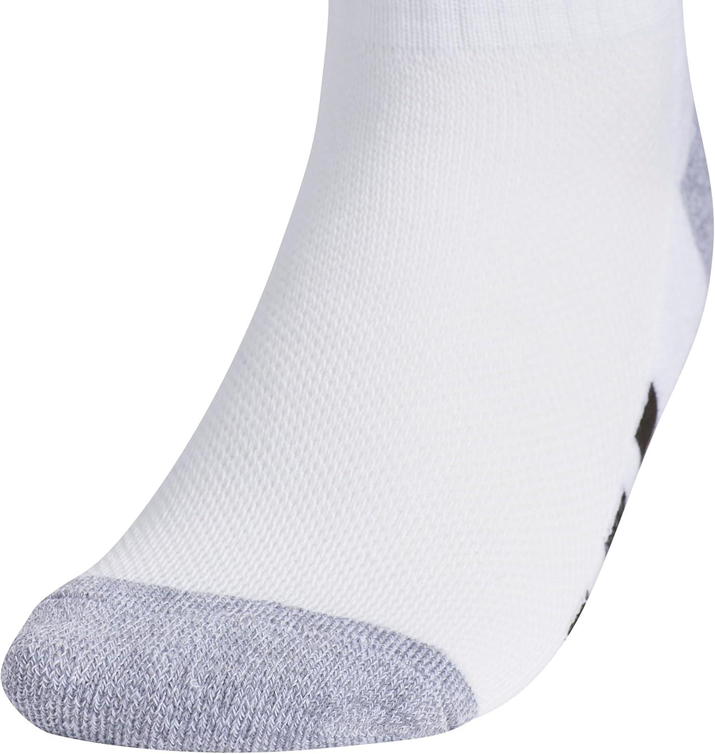 imageadidas Unisex Kids Quarter Ankle Socks for Boys and Girls Youth 6Pack Athletic Cushioned and ComfortableWhiteGreyBlack