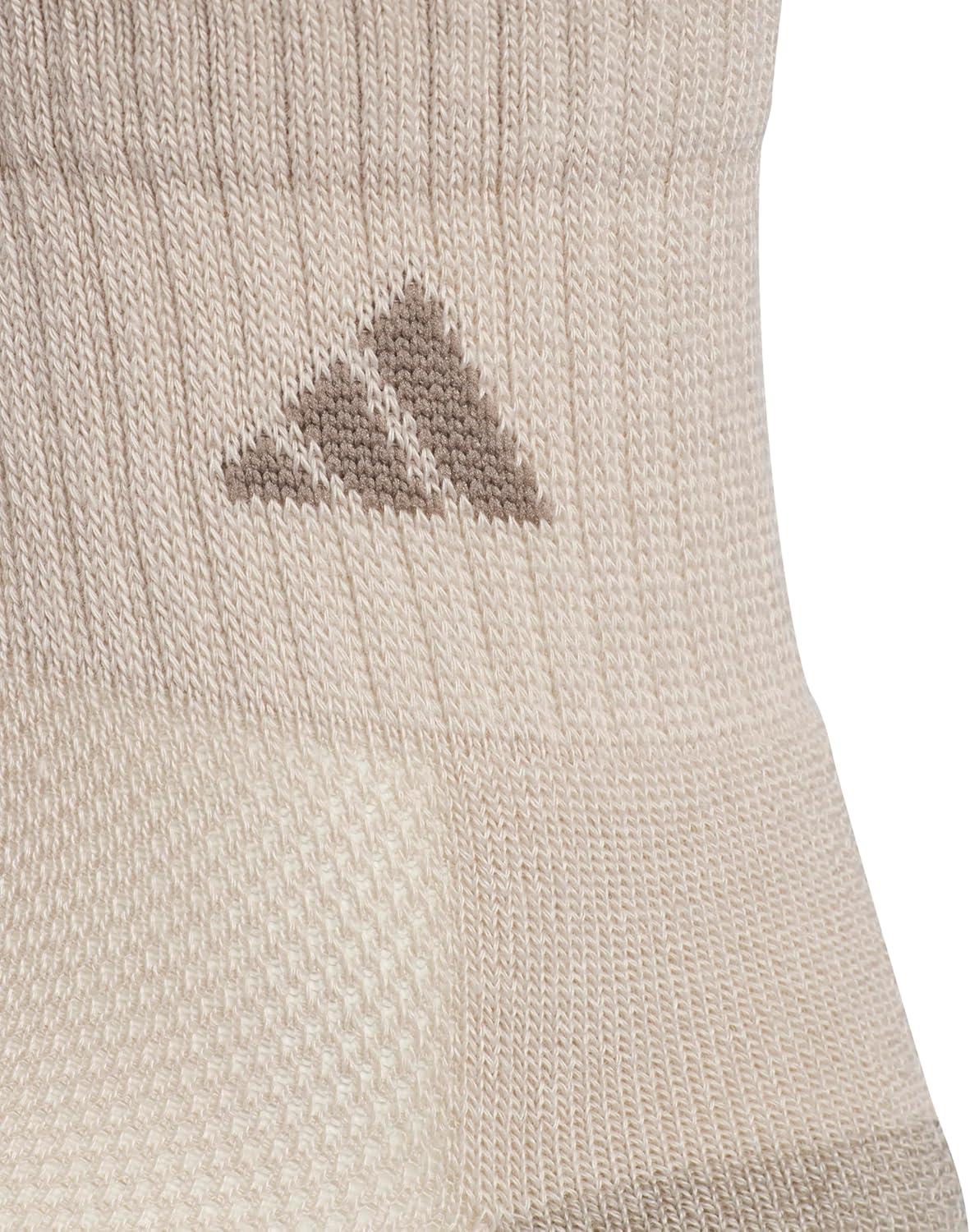 imageadidas Unisex Kids Quarter Ankle Socks for Boys and Girls Youth 6Pack Athletic Cushioned and ComfortableWonder BeigeCool Light HeatherEarth Strata Brown
