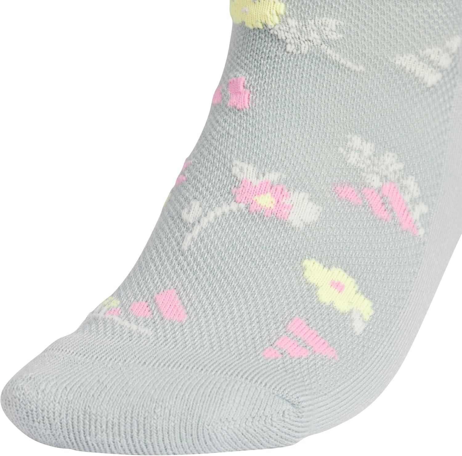 imageadidas Unisex Kids Quarter Ankle Socks for Boys and Girls Youth 6Pack Athletic Cushioned and ComfortableWonder Sage GreenAlumina HeatherWonder WhiteGirls