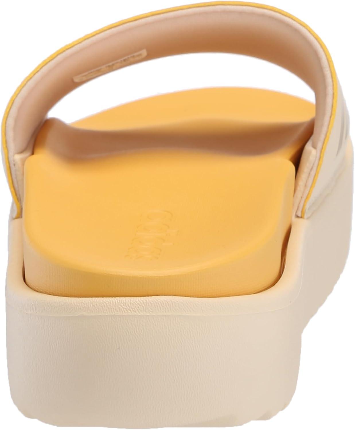 imageadidas Womens Adilette Platform SandalCrystal SandGold MetallicSemi Spark