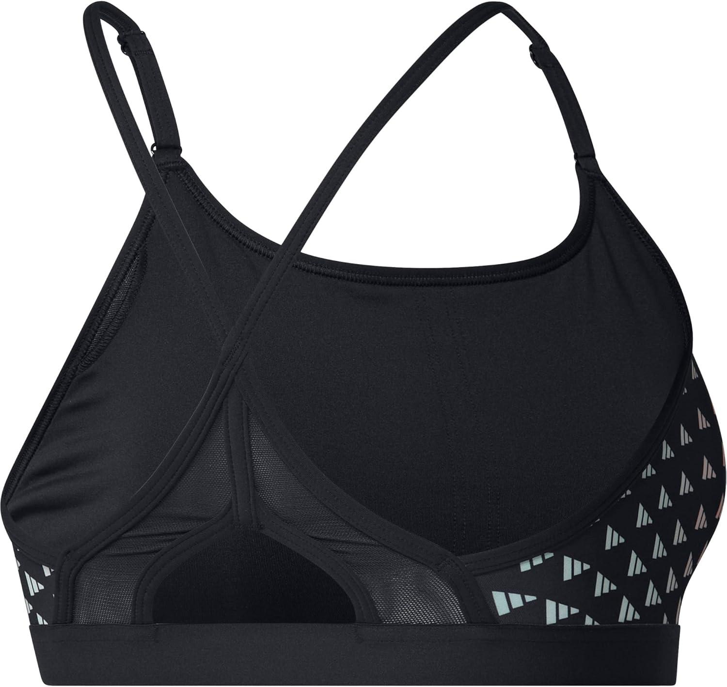 imageadidas Womens Aeroreact Training Light Support BraBlack