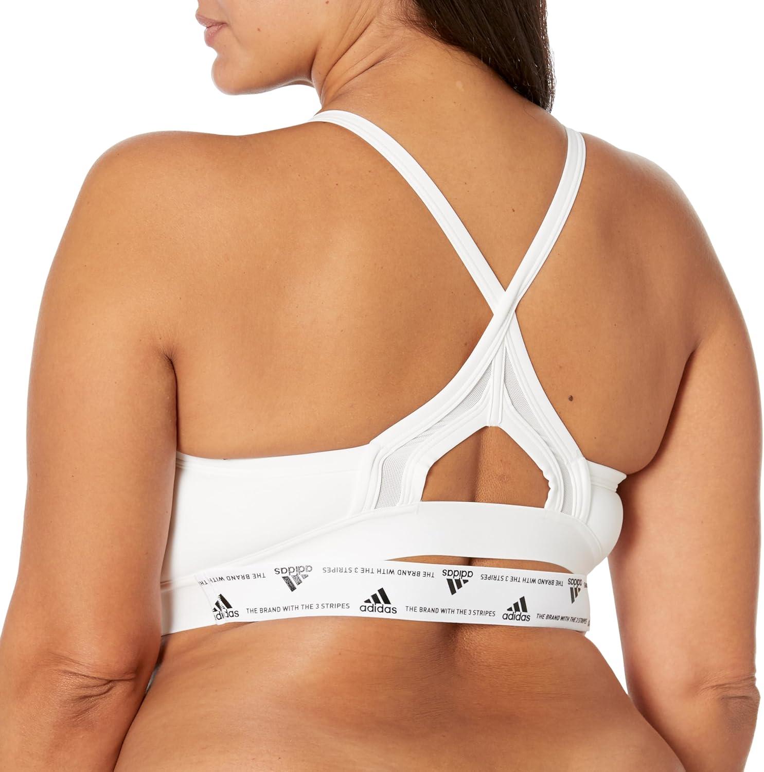 imageadidas Womens Aeroreact Training Light Support BraWhite