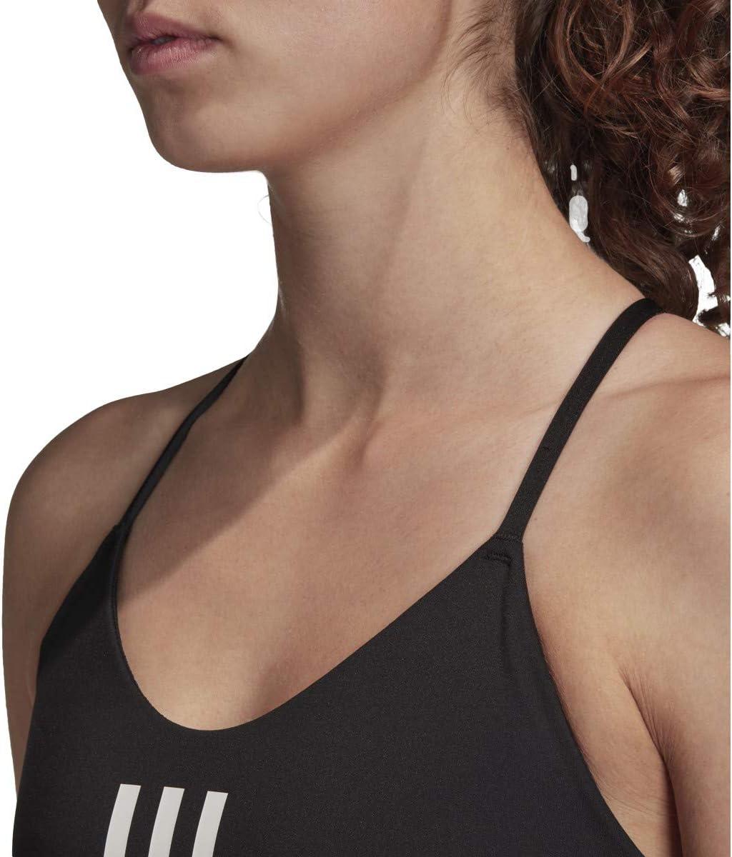 imageadidas Womens All Me 3Stripes Mesh BraBlackWhite