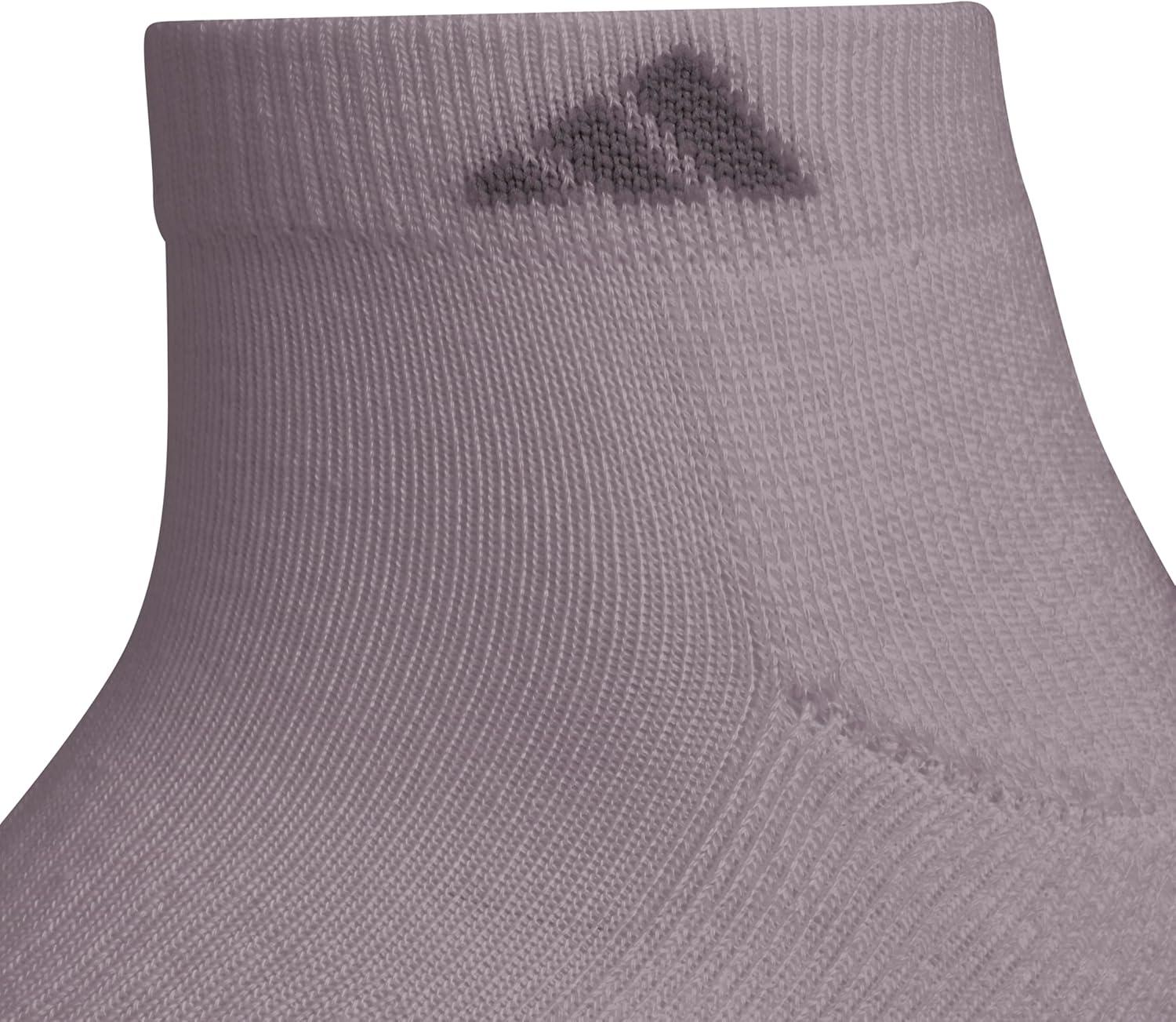 imageadidas Womens Athletic Cushioned 6Pack Low CutPreloved Fig PurpleClear Onix GreyWhite