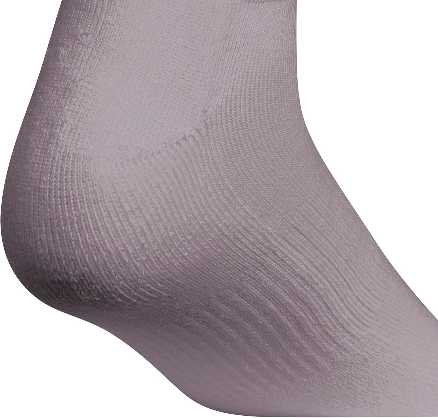 imageadidas Womens Athletic Cushioned 6Pack Low CutPreloved Fig PurpleClear Onix GreyWhite