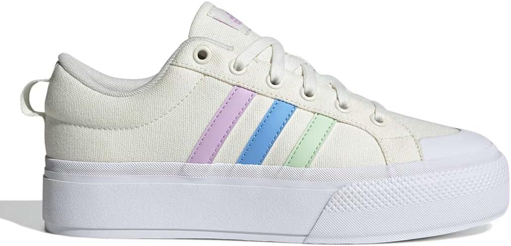 imageadidas Womens Bravada 20 Platform SneakerOff WhiteSemi Blue BurstBliss Lilac