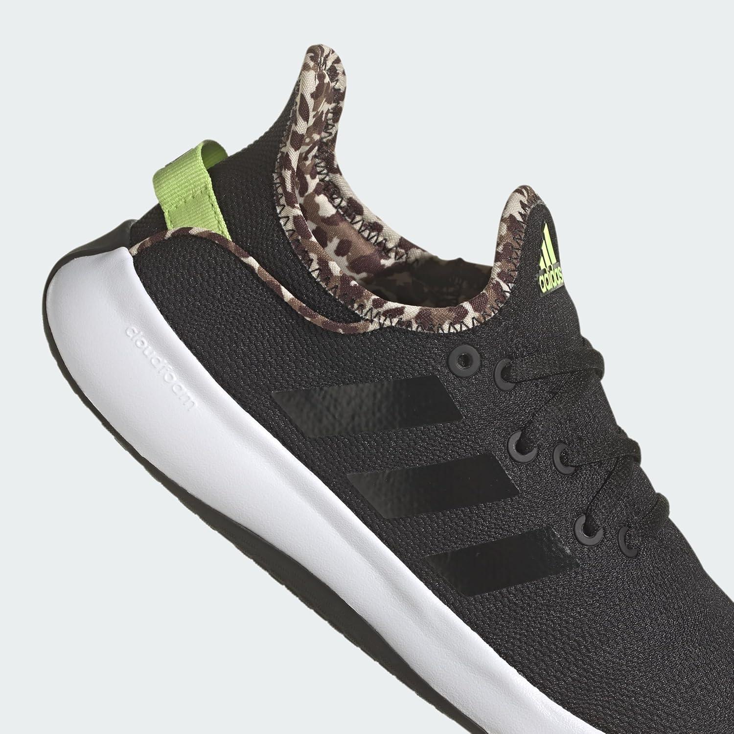 imageadidas Womens Cloudfoam Pure Sportswear SneakersBlackBlackPulse Lime