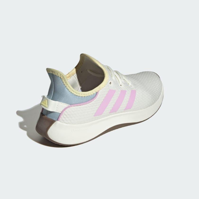 imageadidas Womens Cloudfoam Pure Sportswear SneakersOff WhiteBliss LilacWonder Blue