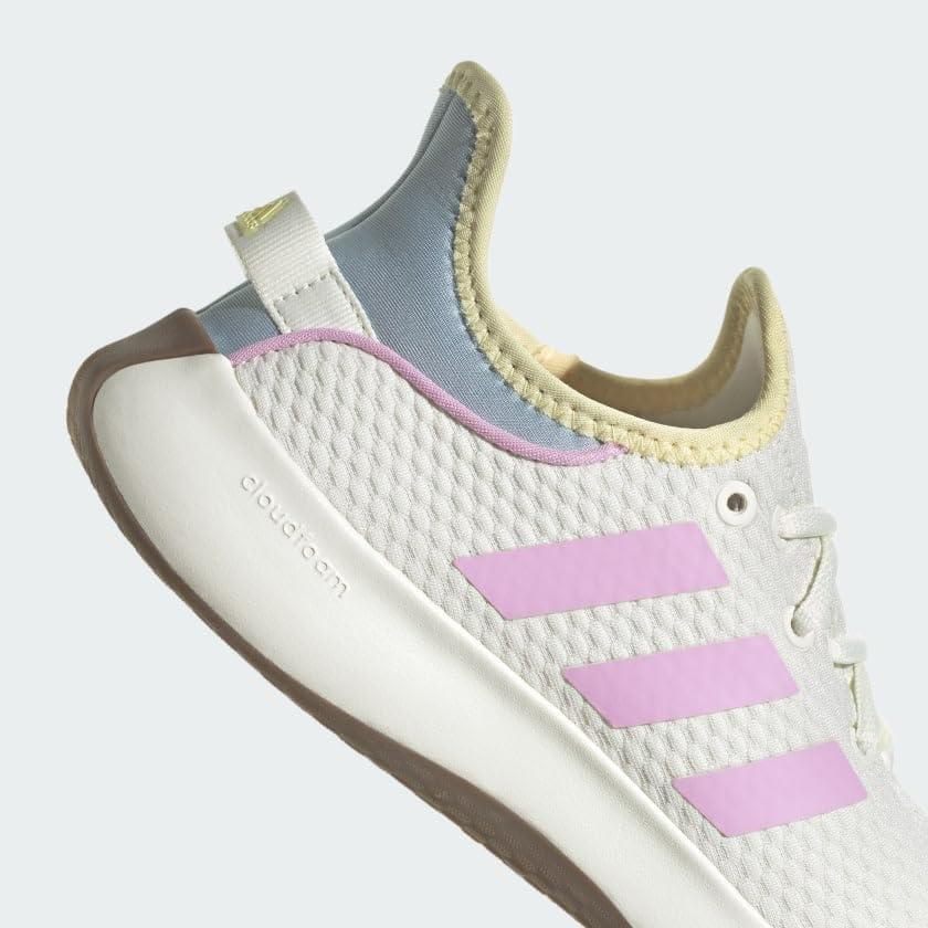 imageadidas Womens Cloudfoam Pure Sportswear SneakersOff WhiteBliss LilacWonder Blue
