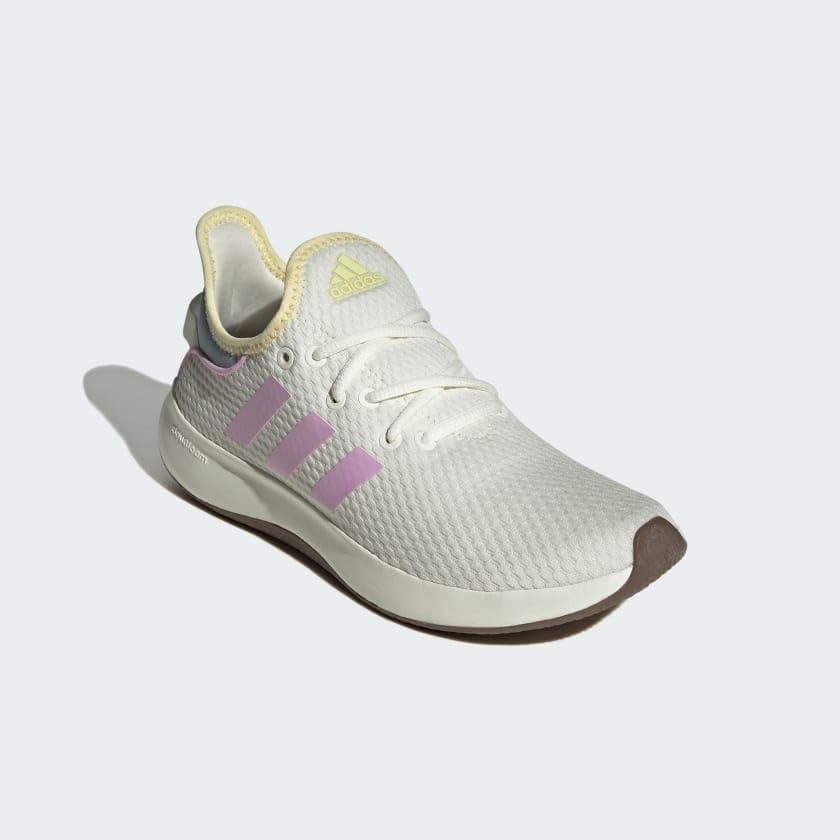 imageadidas Womens Cloudfoam Pure Sportswear SneakersOff WhiteBliss LilacWonder Blue