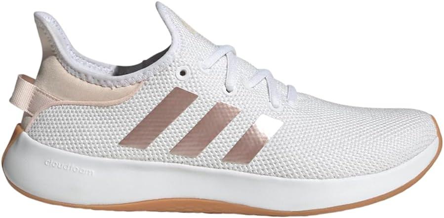 imageadidas Womens Cloudfoam Pure Sportswear SneakersWhiteSandy Pink MetWonder Quartz