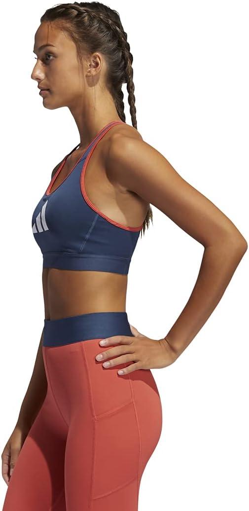 imageadidas Womens Dont Rest 3 Bar BraCrew NavyCrew RedWhite
