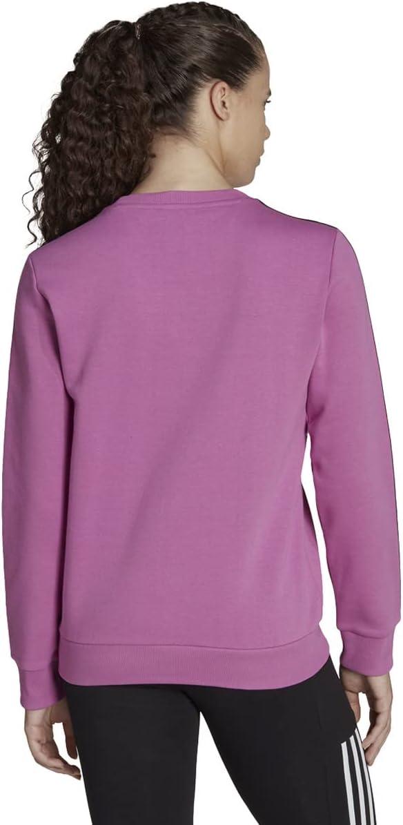 imageadidas Womens Essentials 3Stripes Fleece SweatshirtSemi Pulse Lilacblack