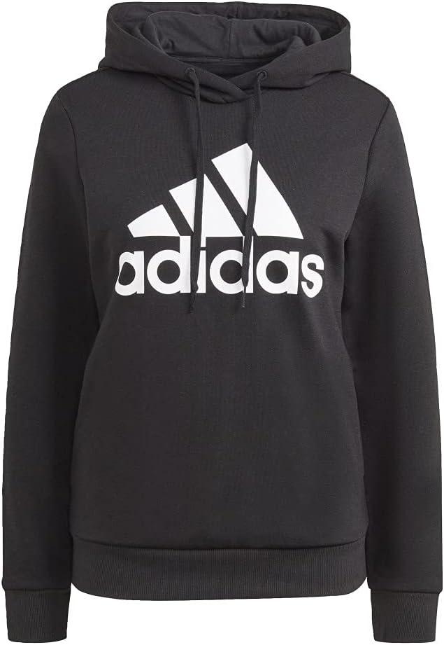 imageadidas Womens Essentials Logo Fleece HoodieBlackWhite