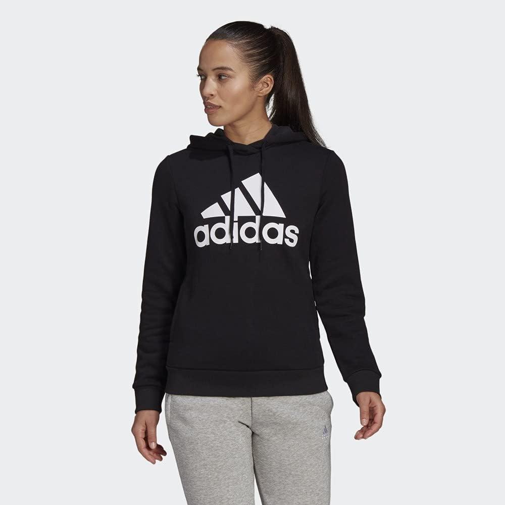 imageadidas Womens Essentials Logo Fleece HoodieBlackWhite