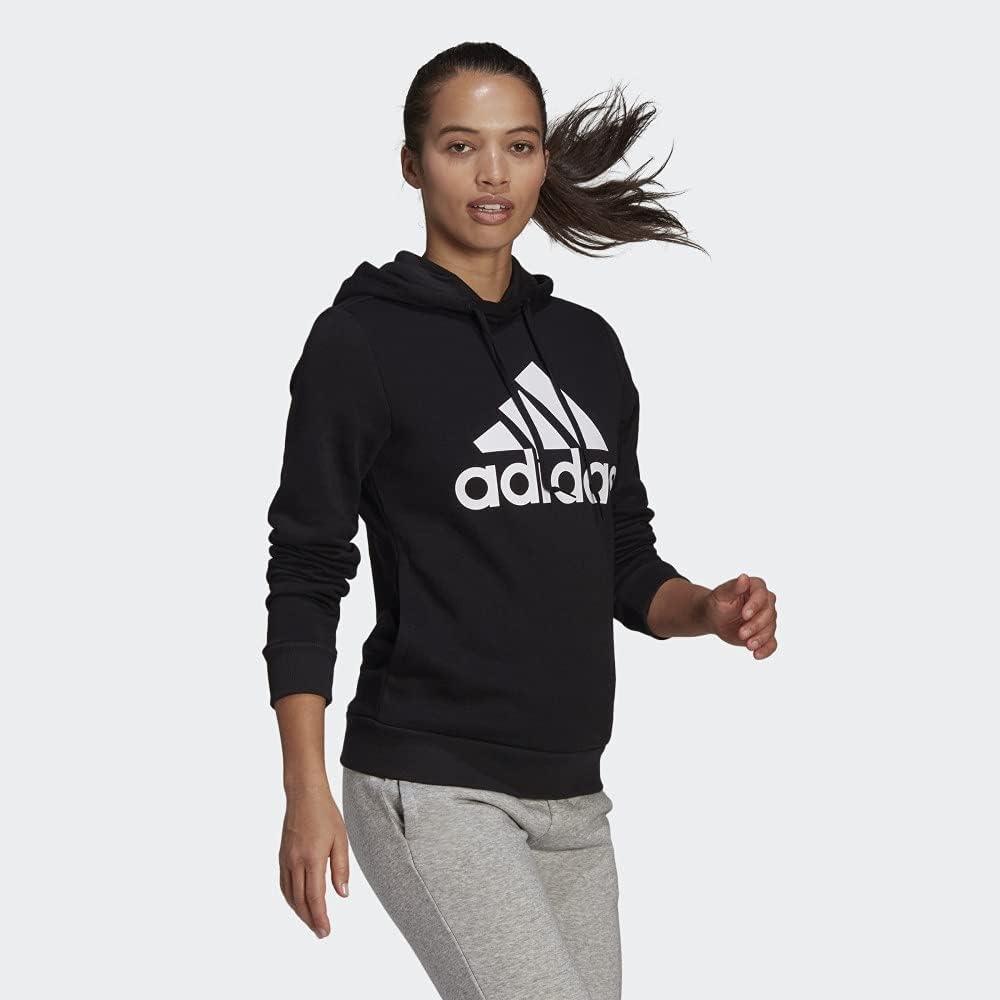 imageadidas Womens Essentials Logo Fleece HoodieBlackWhite