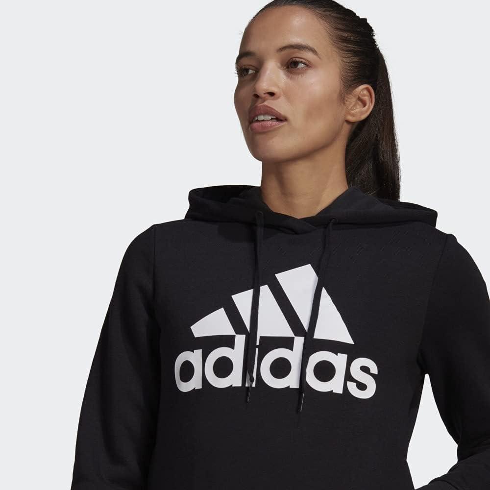 imageadidas Womens Essentials Logo Fleece HoodieBlackWhite