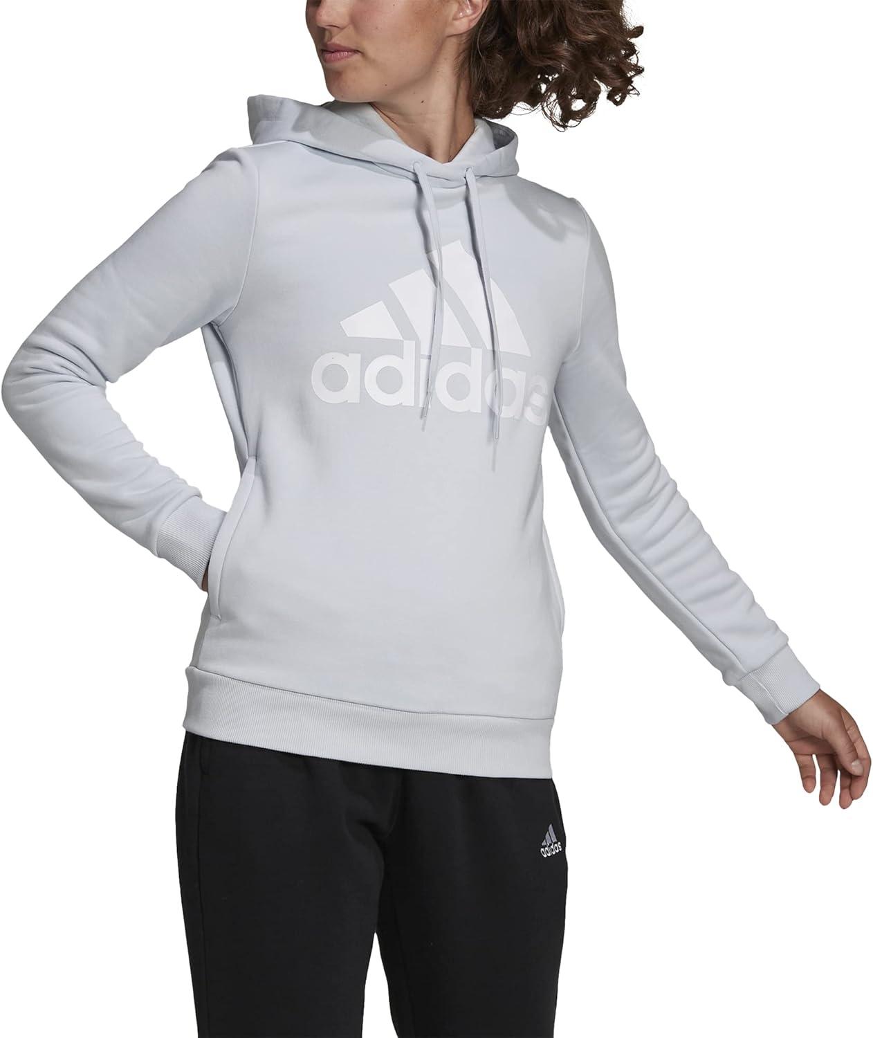 imageadidas Womens Essentials Logo Fleece HoodieHalo BlueWhite