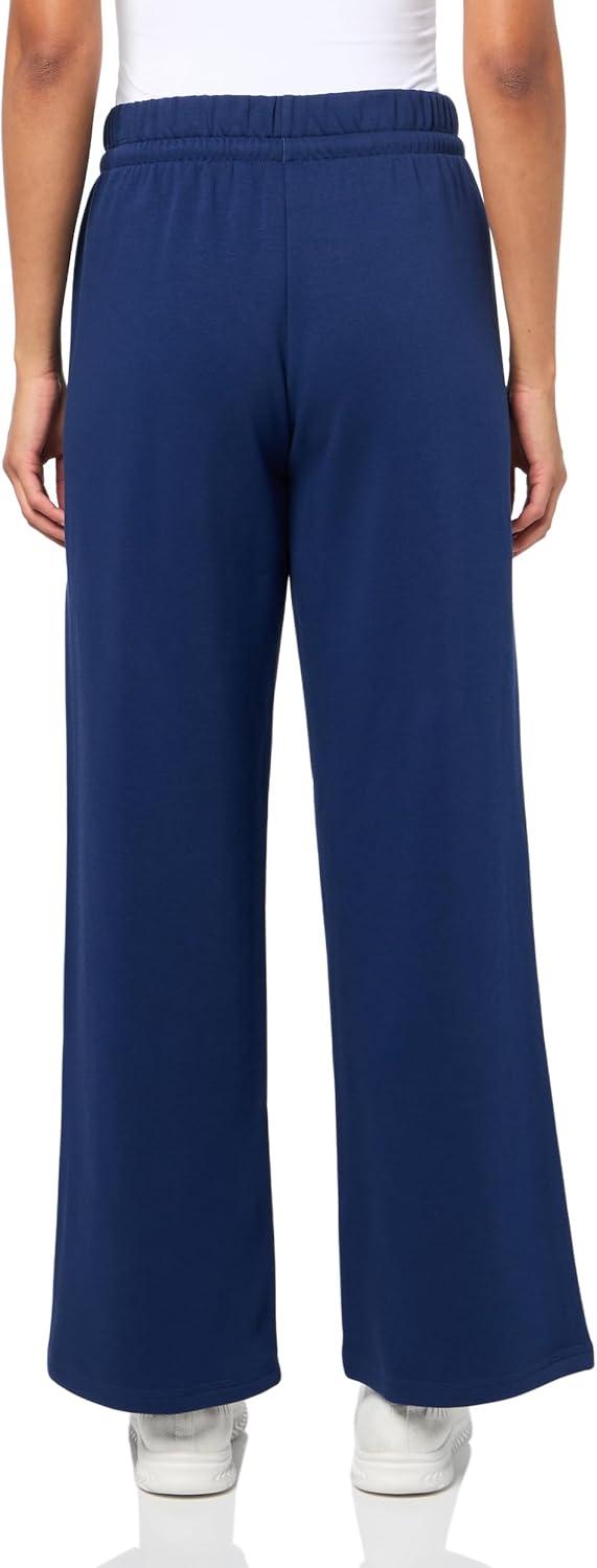 imageadidas Womens Essentials Small Logo Feelcozy Open Hem PantsDark BlueWhite