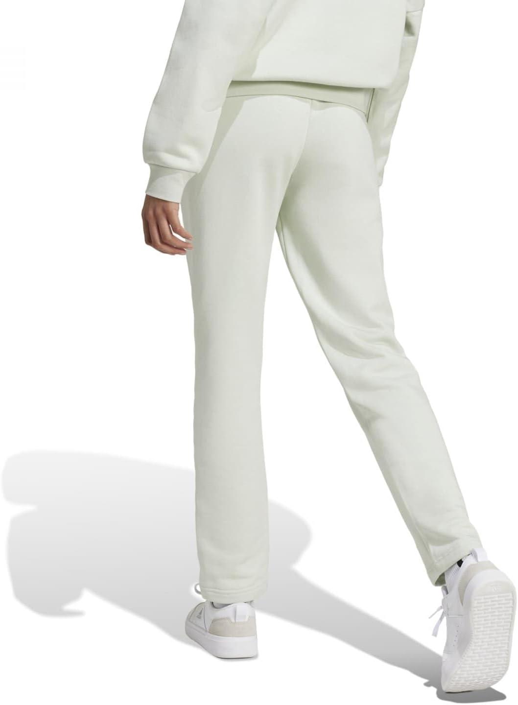 imageadidas Womens Essentials Small Logo Feelcozy Open Hem PantsLinen Green