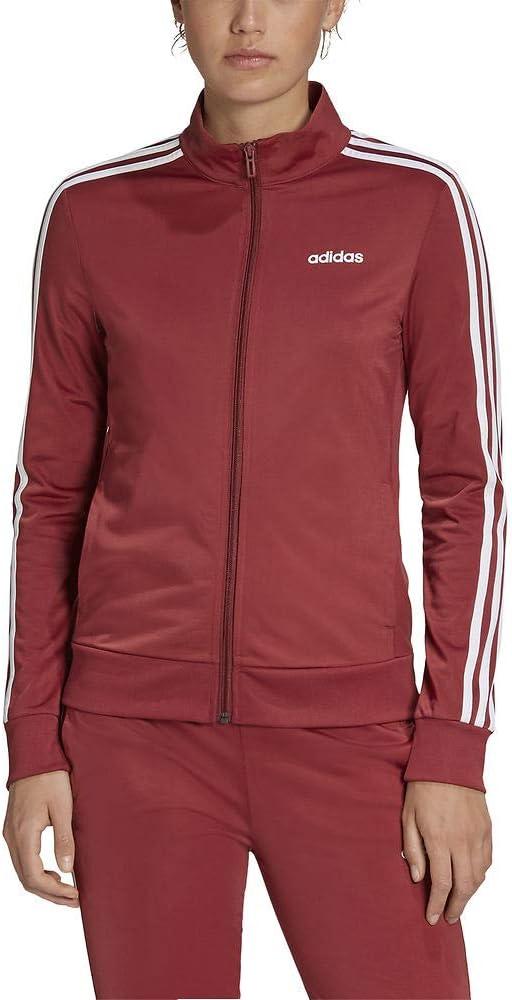 imageadidas Womens Essentials WarmUp Slim 3Stripes Track JacketLegacy Red