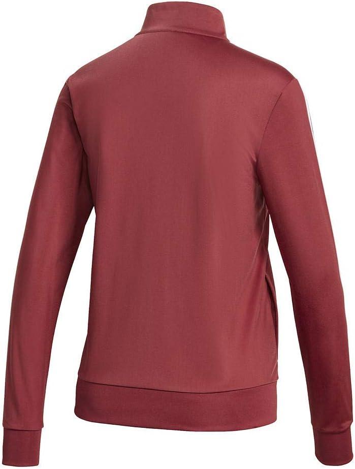 imageadidas Womens Essentials WarmUp Slim 3Stripes Track JacketLegacy Red