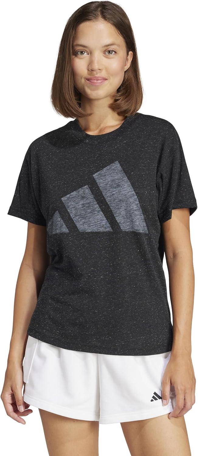 imageadidas Womens Essentials Winners TShirtBlackWhite