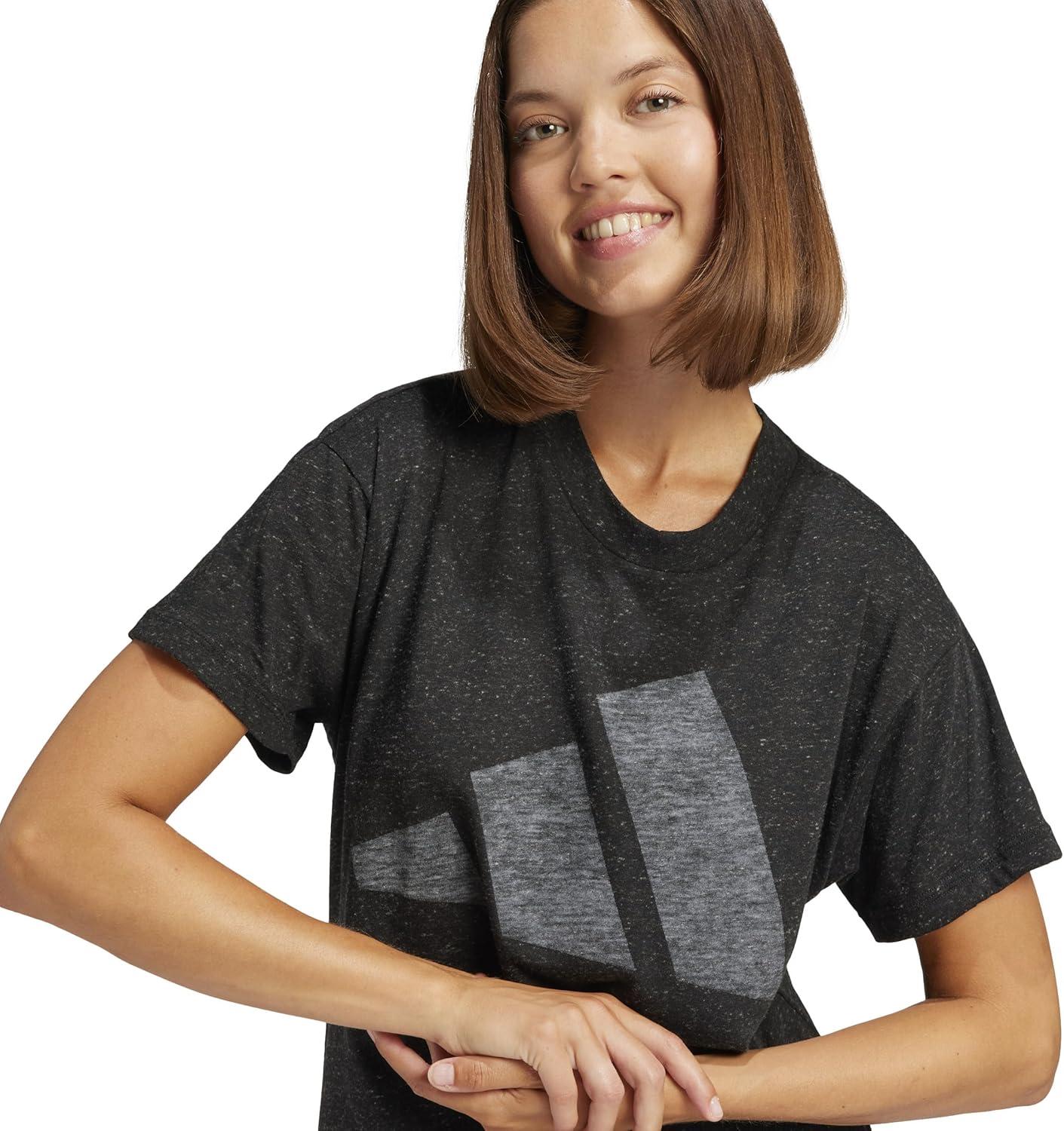 imageadidas Womens Essentials Winners TShirtBlackWhite