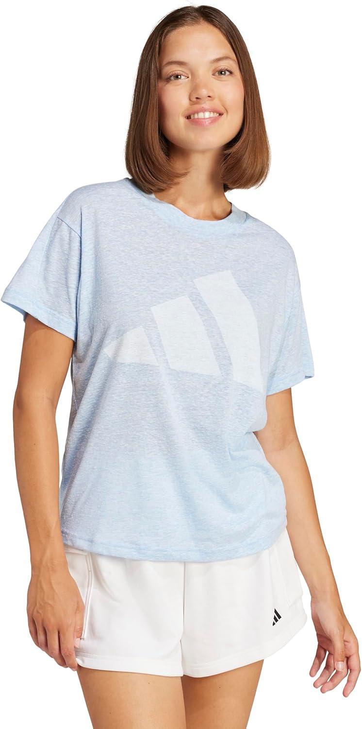 imageadidas Womens Essentials Winners TShirtBlueWhite