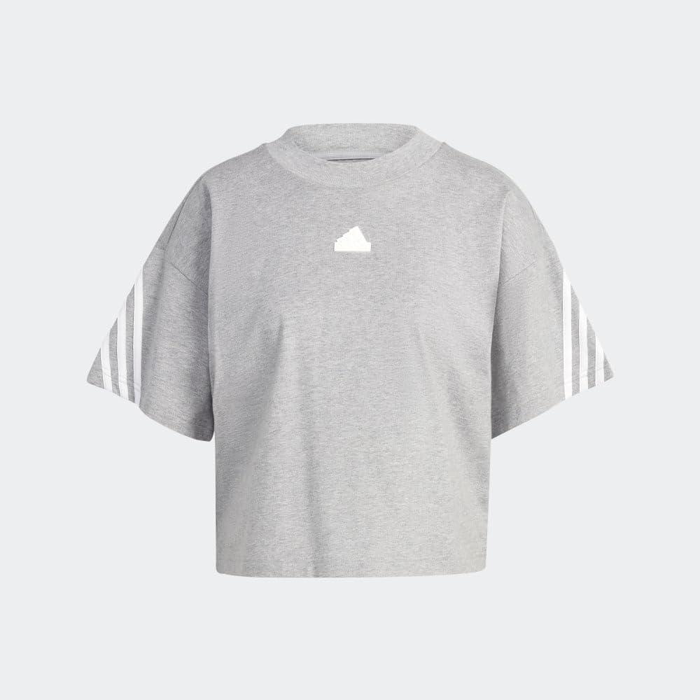 imageadidas Womens Future Icon Three Stripes TShirtMedium Grey Heather 2023