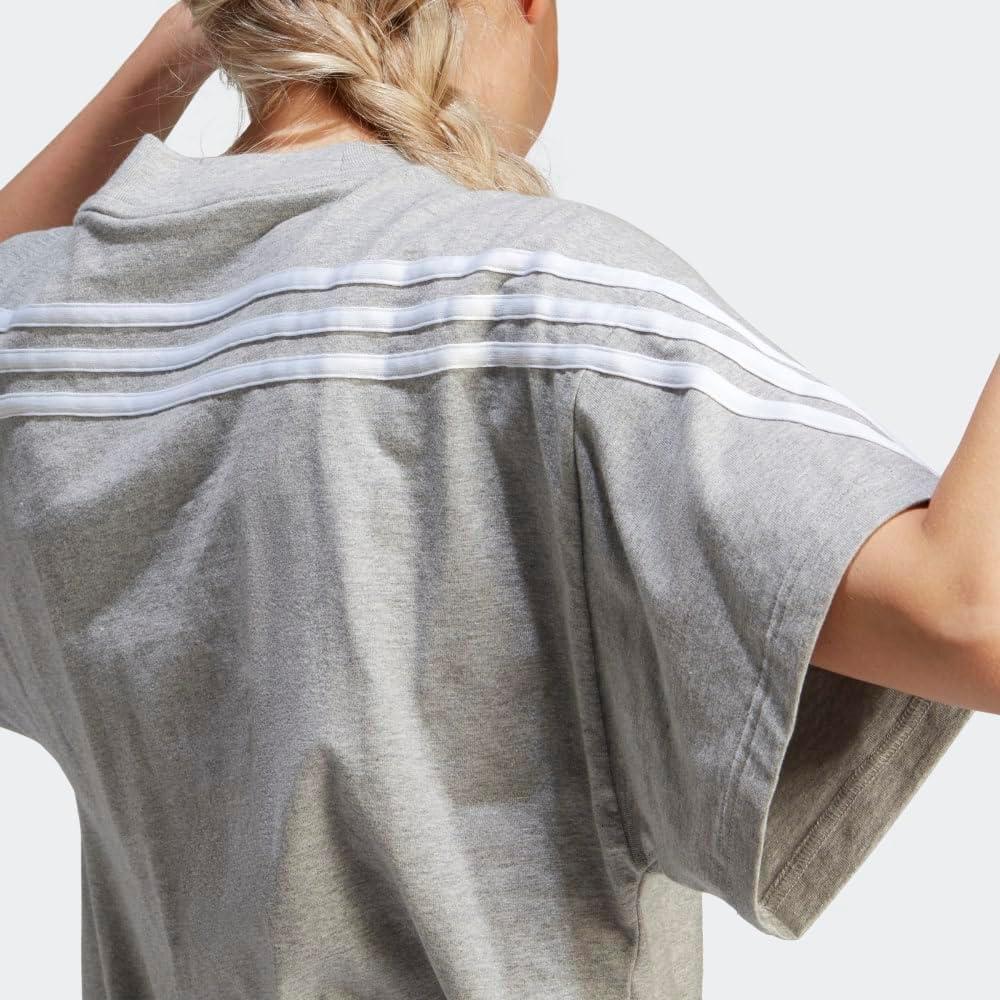 imageadidas Womens Future Icon Three Stripes TShirtMedium Grey Heather 2023