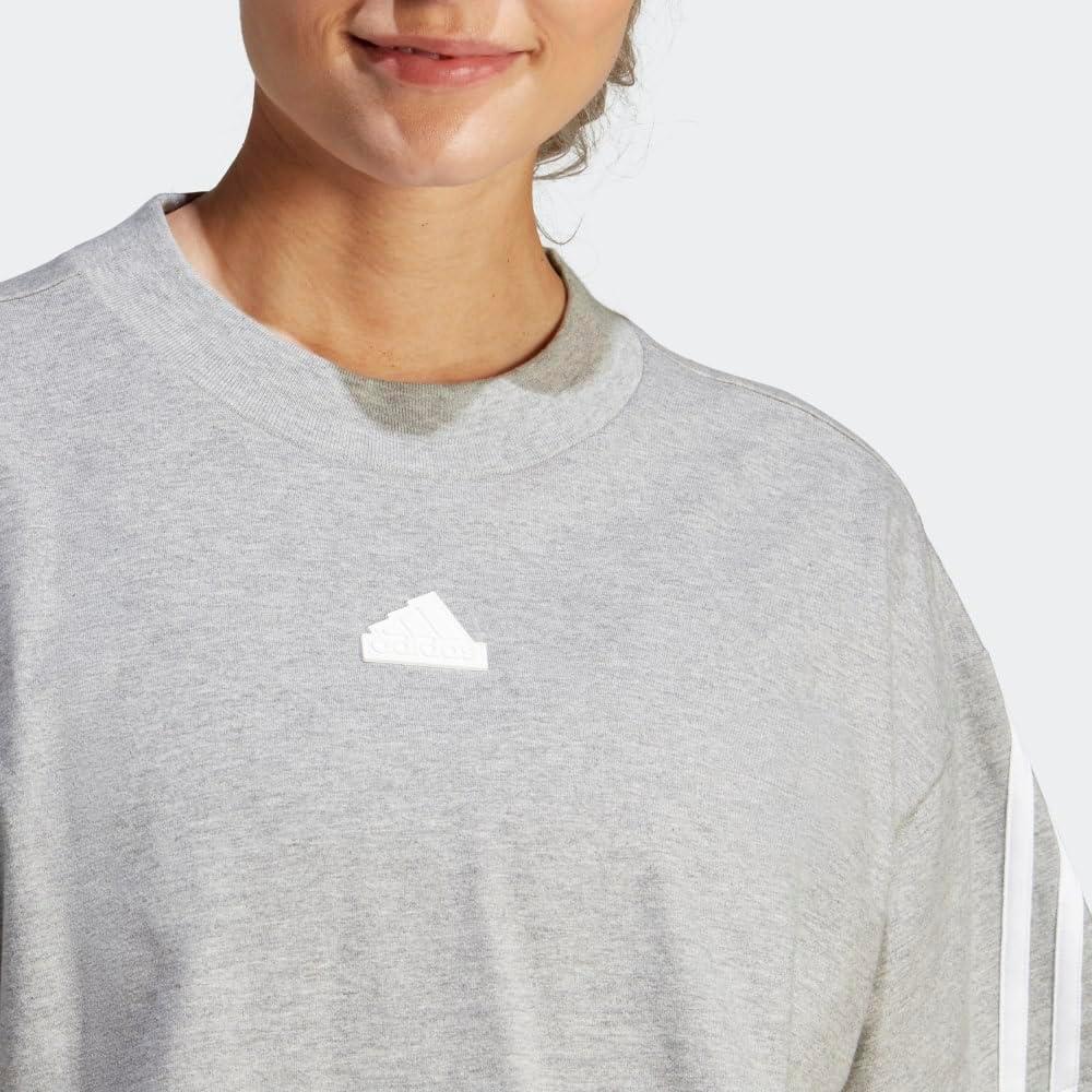 imageadidas Womens Future Icon Three Stripes TShirtMedium Grey Heather 2023
