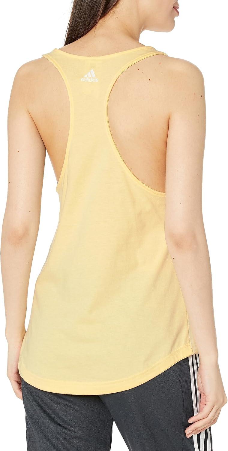 imageadidas Womens Loungewear Essentials Loose Logo Tank TopAlmost YellowWhite