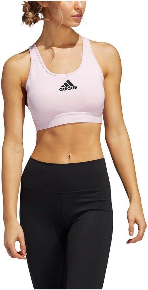 imageadidas Womens Medium Suppor Racer Back Dont Rest Alphaskin Padded Bra W Removable PadsClear Pink