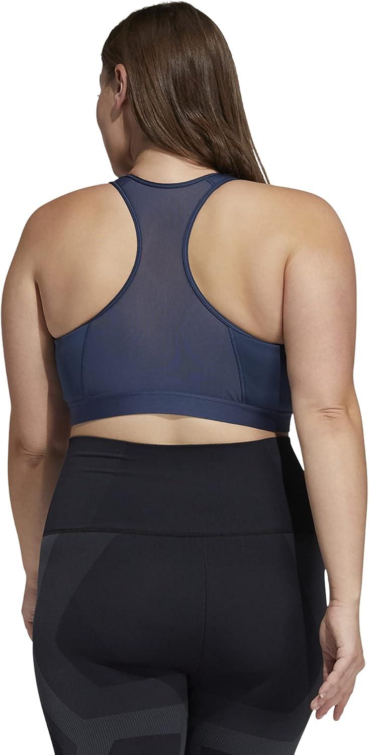 imageadidas Womens Medium Suppor Racer Back Dont Rest Alphaskin Padded Bra W Removable PadsCrew Navy