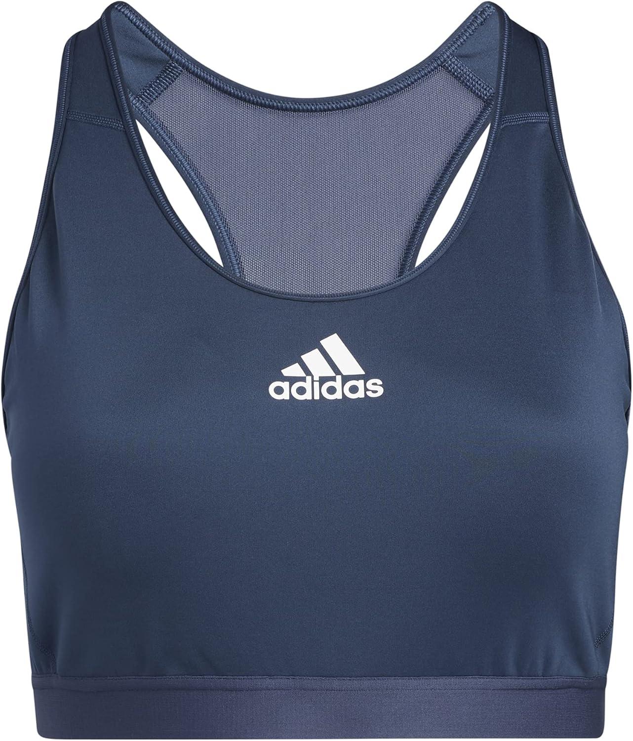 imageadidas Womens Medium Suppor Racer Back Dont Rest Alphaskin Padded Bra W Removable PadsCrew Navy