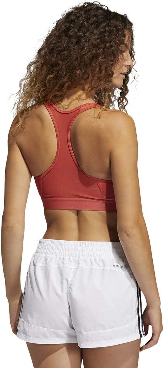 imageadidas Womens Medium Suppor Racer Back Dont Rest Alphaskin Padded Bra W Removable PadsCrew Red